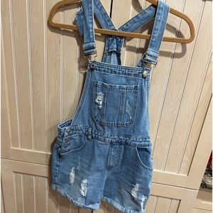 Shein denim shorts overalls